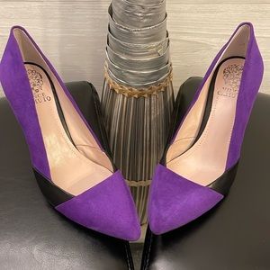 New Vince Camuto Purple Jewel and Black  Pumps 8